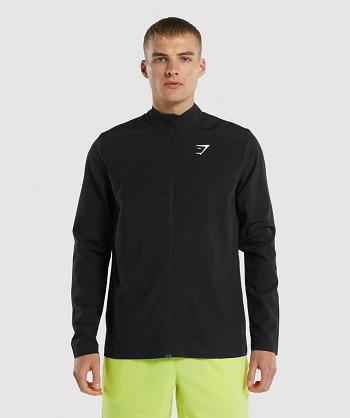 Gymshark Arrival Woven Full Zip Jacka Herr Svarta | SE 3621ZUT